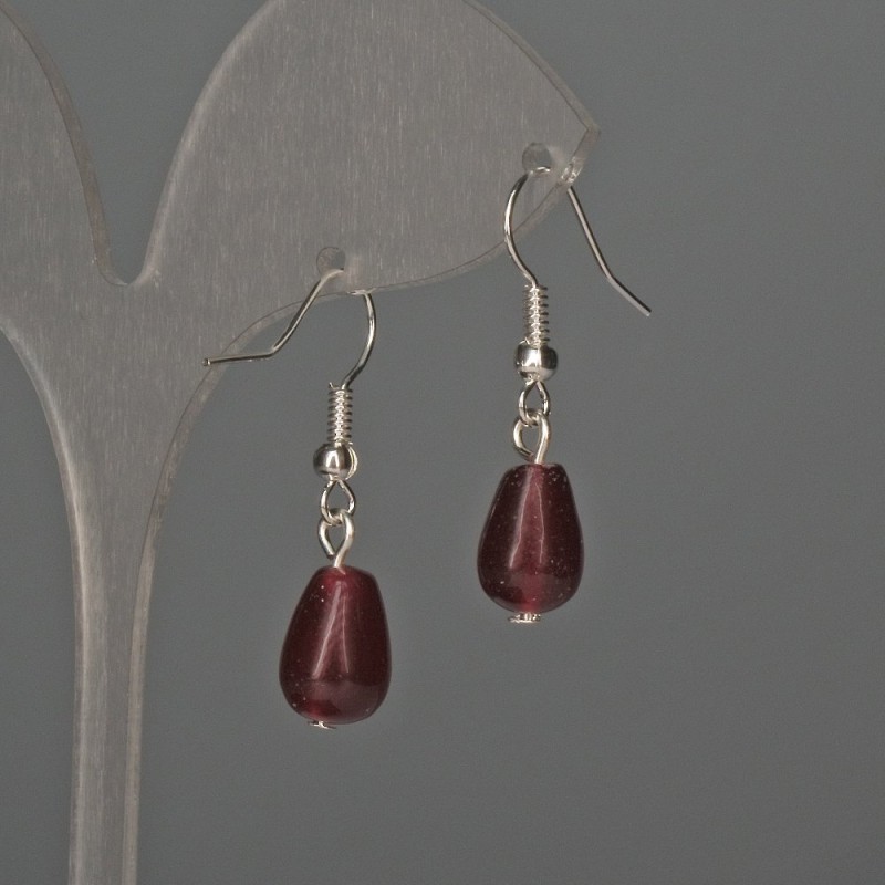 Earrings - Tonal Pink Quartz 8×12mm ±, length 32mm ±