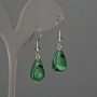 Malachite Teardrop Earrings 10x15mm±, length 35mm±