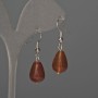 Carnelian Drop Earrings 10x15mm, length approx. 35mm