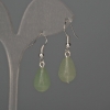 Earrings Jadeite Drop 10x15mm,+- length 35mm+-