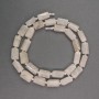 Adularia natural stone Beads, faceted cylindrical 12×6mm, length 41cm