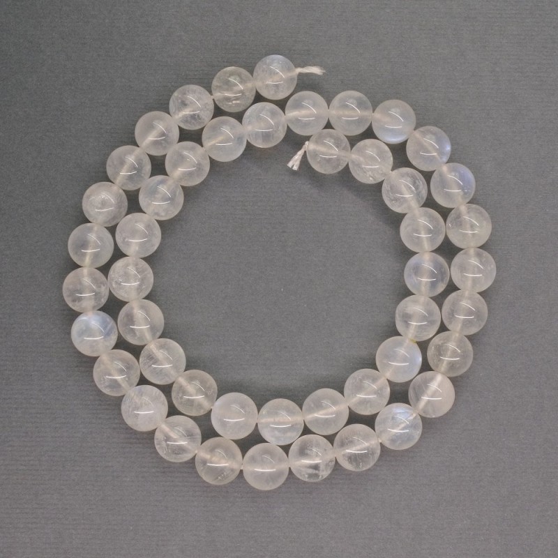 Moonstone Beads natural Adularia smooth ball, diameter 8.5mm, length 39cm