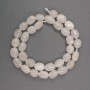Natural Stone Beads White Quartz Tumbled, diameter 8×11mm ±, length 35cm ±