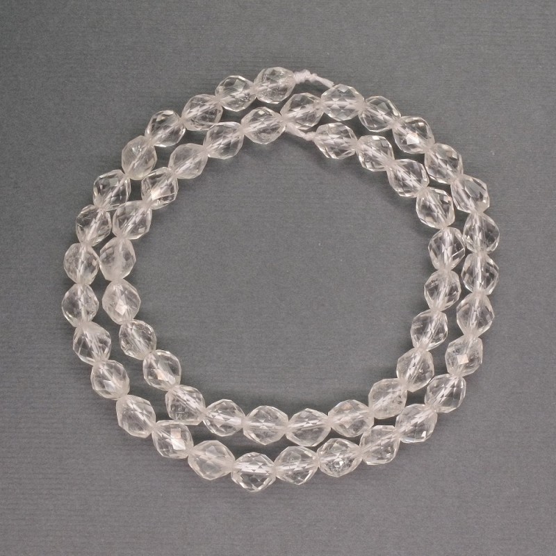 Natural Stone Beads Mountain Crystal Briolette Beads 6x7mm, 39cm length