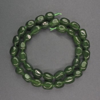 Aventurine Beads Emerald Green Tumbled, 8×10 mm, length 38 cm