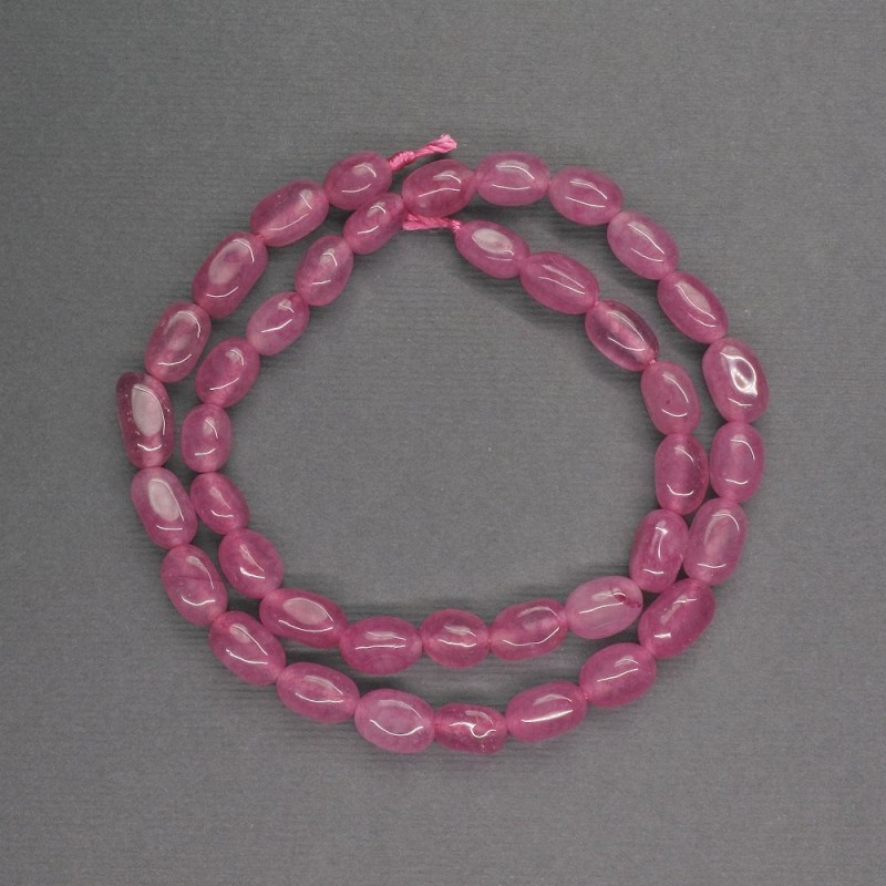 Tourmaline Faceted Beads, 6x9mm, on Thread, 38cm long