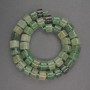 Natural Aventurine Beads Green Cylindrical 11×6 mm ±, 3 mm ± seed beads, 40 cm ± length