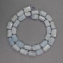 Aquamarine Beads – Faceted Cylindrical 7x11mm, 3mm seed beads, approx. 39cm length