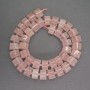Natural gemstone beads Pink Quartz cylinder, 11×6mm diameter, length 40cm