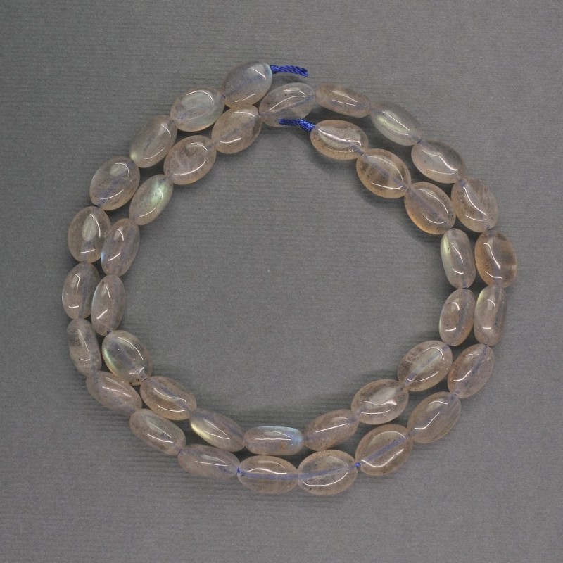 Natural Labradorite Beads Oval, 8×11×5mm approx, 40cm length