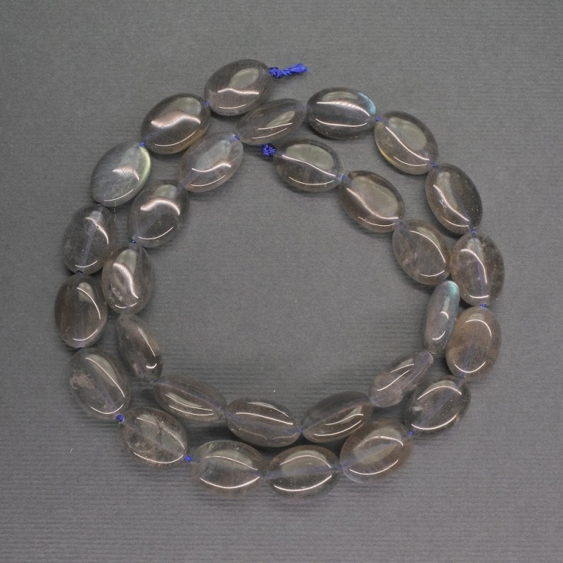 Labradorite Beads Oval Natural Stone 10×15×6mm ±, Length 41cm ±