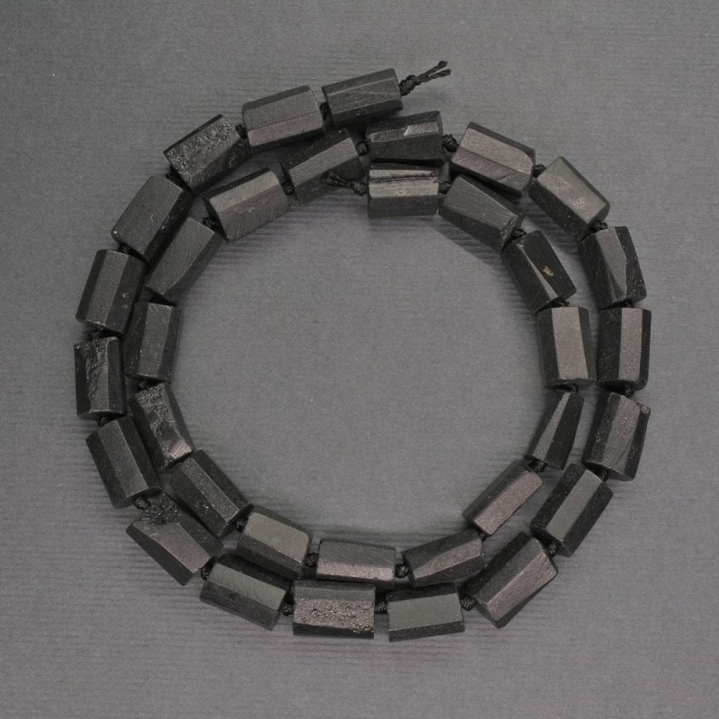Natural Turmaline Beads, Black Tourmaline Sherlock, 7×9mm diameter+, length 42cm+