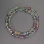 Natural Fluorite Beads faceted round 7mm diameter, length 39cm