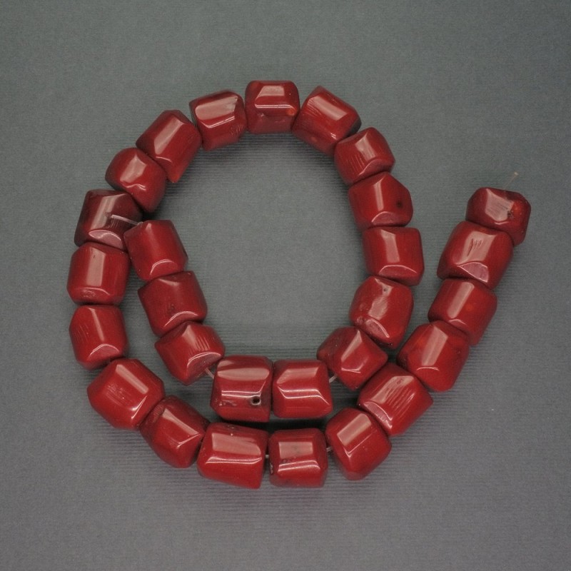Natural Red Coral Beads Chips, Diameter 15x15mm+-, Length 40cm+