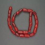 Natural Red Coral Beads Cylinder Chips, Diameter 9x15mm+-, Length 40cm+