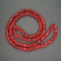 Natural Red Coral Beads Rondelle, Diameter 9x3mm+-, Length 85cm+