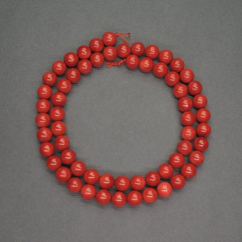 Natural Red Coral Beads, Smooth Round, Diameter 6mm+-, Length 40cm+
