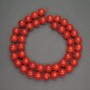 Natural Red Coral Beads, Smooth Round, Diameter 9mm+-, Length 40cm+