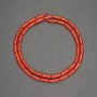 Natural Coral Beads, Orange Cylinder Tube, diameter 3.5x9mm+/-, length 40cm+