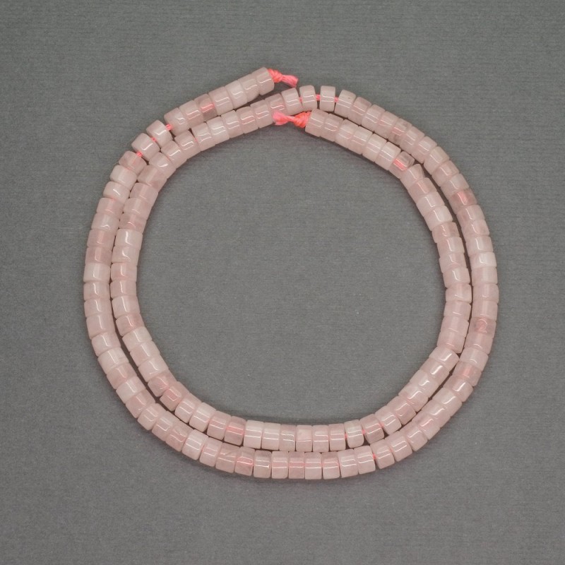 Natural Stone Rose Quartz Rondelle Beads, Diameter 4.5x2.5mm+-, Length 38cm+