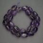 Natural Stone Amethyst Beads Tumbled, Diameter 12x14mm+-, Length 39cm+