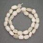 Natural Stone Belomorite Beads Tumbled, Diameter 8x12mm+-, Length 40cm+