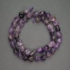 Natural Stone Amethyst Beads Tumbled, Diameter 9mm+-, Length 40cm+