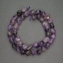 Natural Stone Amethyst Beads Tumbled, Diameter 9mm+-, Length 40cm+