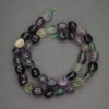 Natural Stone Beads Fluorite Tumbled, Diameter 9mm+-, Length 39cm+