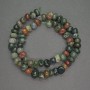 Natural Stone Beads Multicolour Jasper Tumbled, Diameter 9mm+-, Length 40cm+