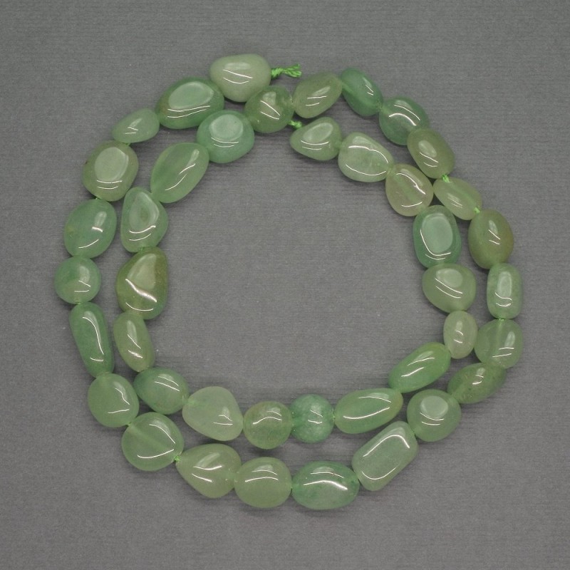 Natural Stone Beads Jade Nugget, diameter 8-10mm+/-, length 42cm+