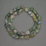 Natural Stone Beads Moss Agate Tumbled, Diameter 8x10mm+-, Length 40cm+