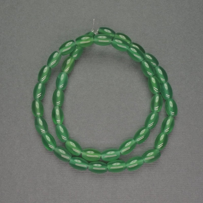 Natural Stone Beads Chrysoprase Barrel, diameter 6x9mm+/-, length 38cm+