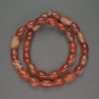 Natural Stone Beads Sardonyx Barrel, diameter 9x12mm+/-, length 40cm+