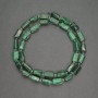 Natural Stone Malachite Beads, Faceted Cylinder, Diameter 6x11mm+-, Diameter 3mm, Length 41cm+