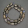 Natural Stone Beads Labradorite Faceted Barrel, diameter 10x15mm+/-, length 40cm+