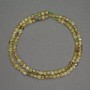 Natural Stone Green Garnet Beads, Faceted Coin, Diameter 4x2mm+-, Length 40cm+