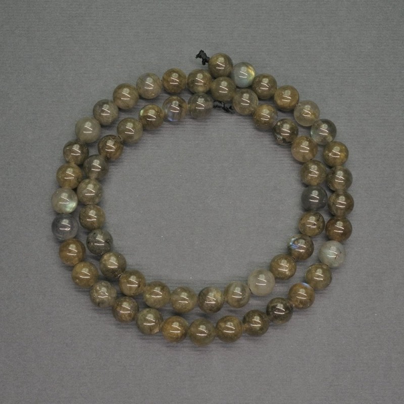 Natural Labradorite Beads Smooth Round, Diameter 6mm+-, Length 39cm+