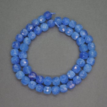 Apatite Natural Stone Beads (artificial) faceted cube, diameter 7mm±, length 40cm±