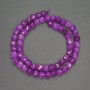 Sugilite Beads, faceted cube-shaped, 7mm diameter, 40cm length