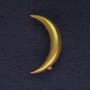 Moon Brooch, Matte Gold, Gold-Tone Metal, 34mm+