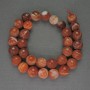 Natural Sardonyx Stone Beads, Faceted Round, Diameter 12mm+-, Length 37cm+