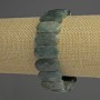 Bracelet Moss Agate Faceted Link, 204x10mm+-, Length 18cm+- Stretch