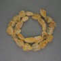 Citrine Beads Tumbled, Diameter 14-18x13-17mm+- on Fishing Line, Length 38cm+