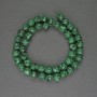 Malachite Beads Faceted Round, diameter 8mm+/- on a strand, length 37cm+