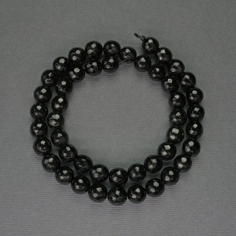 Agate Faceted Round Beads, diameter 8mm+/- on a strand, length 37cm+