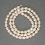 River White Pearls on a Thread, Diameter 5x4mm+ on a Thread, Length 36cm+