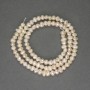 River White Pearls Oval on a Strand, diameter 3x4mm+/- on a strand, length 34cm+