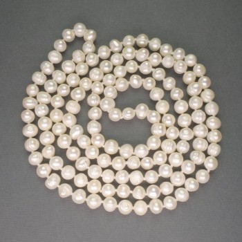 Necklace Freshwater Pearls, diameter 8-9×7-8mm+-, length 118cm+-