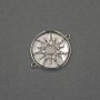 Sun Connector with Natural Mother-of-Pearl 18x22x3mm+/- Silver-Tone Metal